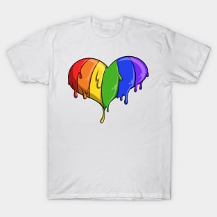 LGBTQ Dripping Heart T-Shirt